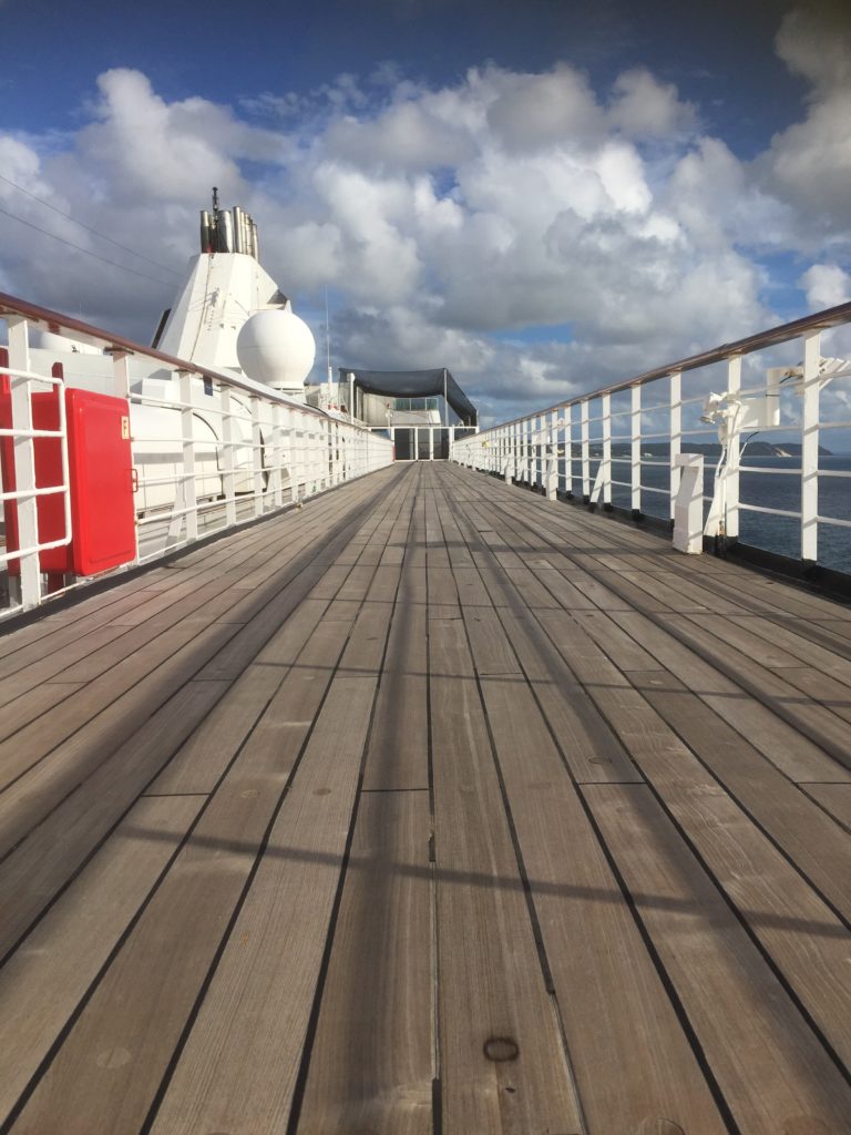 deck of a cruise ship with wifi